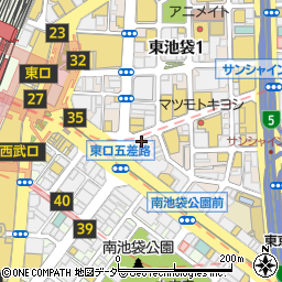 恵比寿餃子 大豊記 池袋周辺の地図