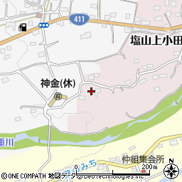 山梨県甲州市塩山上小田原484-3周辺の地図