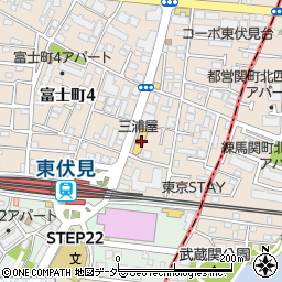 三浦屋東伏見店周辺の地図