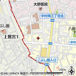 東京都練馬区中村南3丁目22周辺の地図