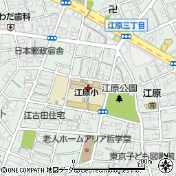 中野区立　江原小学校地域生涯学習館・江原キャンパス周辺の地図