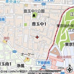 東京都練馬区豊玉中1丁目周辺の地図