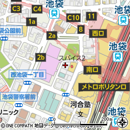 ビヤホール銀座ライオン 池袋西口店周辺の地図