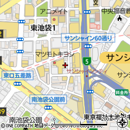 横浜道　池袋東口店周辺の地図