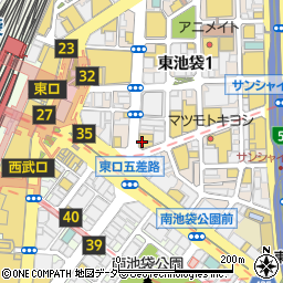 イーオン　池袋本校周辺の地図