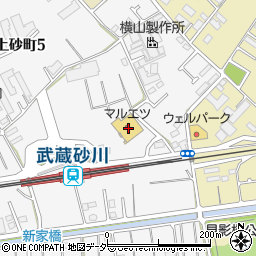 マルエツ武蔵砂川店周辺の地図