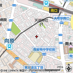 東京都豊島区南大塚3丁目周辺の地図