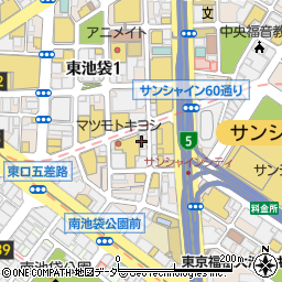 仙台ホルモン焼肉酒場 ときわ亭 池袋東口店周辺の地図