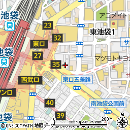 東京都豊島区東池袋1丁目1-2周辺の地図