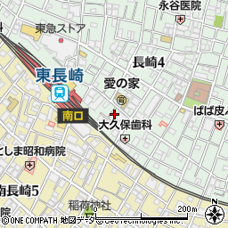 ヴィラ東長崎周辺の地図