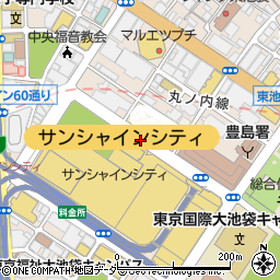 東京都豊島区東池袋3丁目周辺の地図