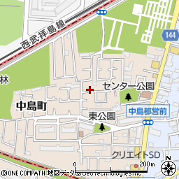 東京都小平市中島町15-1周辺の地図