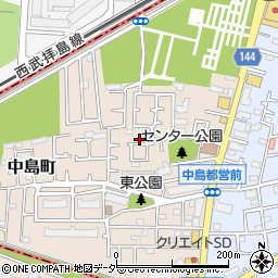 東京都小平市中島町15-29周辺の地図