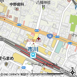 千葉銀行市川支店 ＡＴＭ周辺の地図