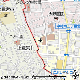 東京都練馬区中村南3丁目24周辺の地図