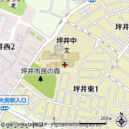 船橋市立坪井中学校周辺の地図