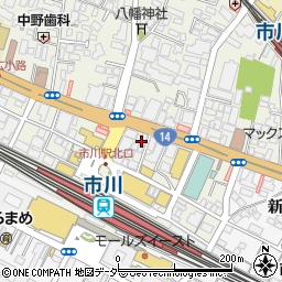 いきなりステーキ 市川店周辺の地図