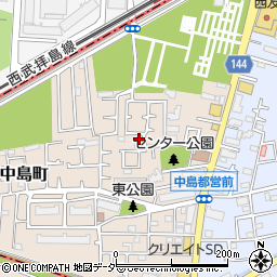 東京都小平市中島町15-26周辺の地図