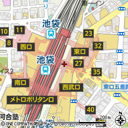 みずほ銀行池袋駅東口中央Ｂ１ ＡＴＭ周辺の地図