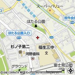 福生市　田園児童館周辺の地図