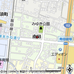 長野県駒ヶ根市南田周辺の地図