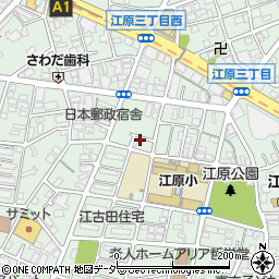 東京都中野区江原町周辺の地図