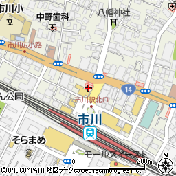 市川駅前眼科周辺の地図