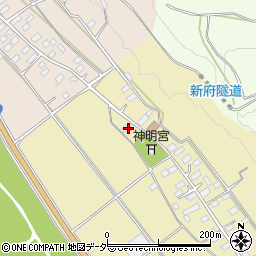 山梨県韮崎市下祖母石382周辺の地図