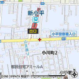 小平郵便局入口周辺の地図