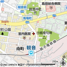 千葉県銚子市馬場町60周辺の地図