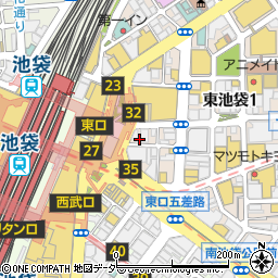 徳龍 池袋東口店周辺の地図
