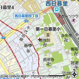 U荒川区西日暮里3-7akippa駐車場周辺の地図