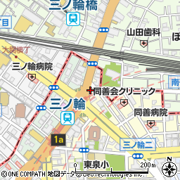 松屋三ノ輪店周辺の地図