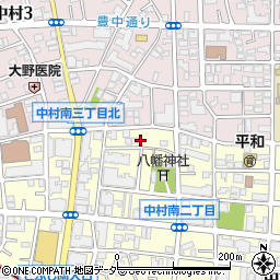 東京都練馬区中村南3丁目1周辺の地図