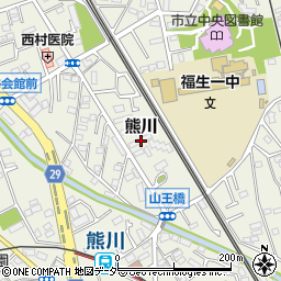 東京都福生市熊川874-12周辺の地図