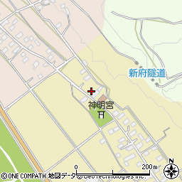 山梨県韮崎市下祖母石389周辺の地図