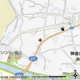 山梨県甲州市塩山下小田原382周辺の地図