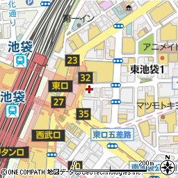 旬鮮酒場天狗 池袋東口店周辺の地図