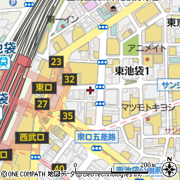 鶴龍 かくりゅう 池袋総本店周辺の地図