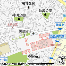 グラテシモ駒込店周辺の地図