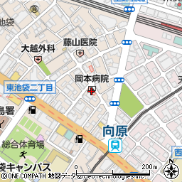 岡本病院周辺の地図