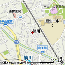 東京都福生市熊川876周辺の地図