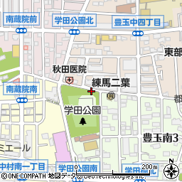 練馬区立　学田公園野球場周辺の地図