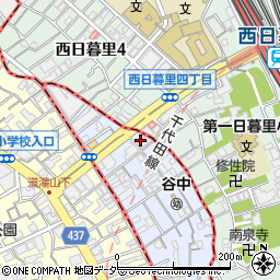 東京都台東区谷中3丁目22周辺の地図