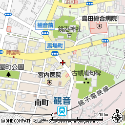 千葉県銚子市馬場町周辺の地図