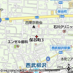 東京都西東京市保谷町3丁目14-32周辺の地図
