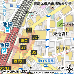三菱ＵＦＪ銀行池袋駅前 ＡＴＭ周辺の地図