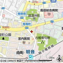 千葉県銚子市馬場町4周辺の地図