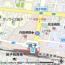 千葉県銚子市西芝町周辺の地図