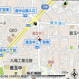 東京都練馬区豊玉中2丁目周辺の地図
